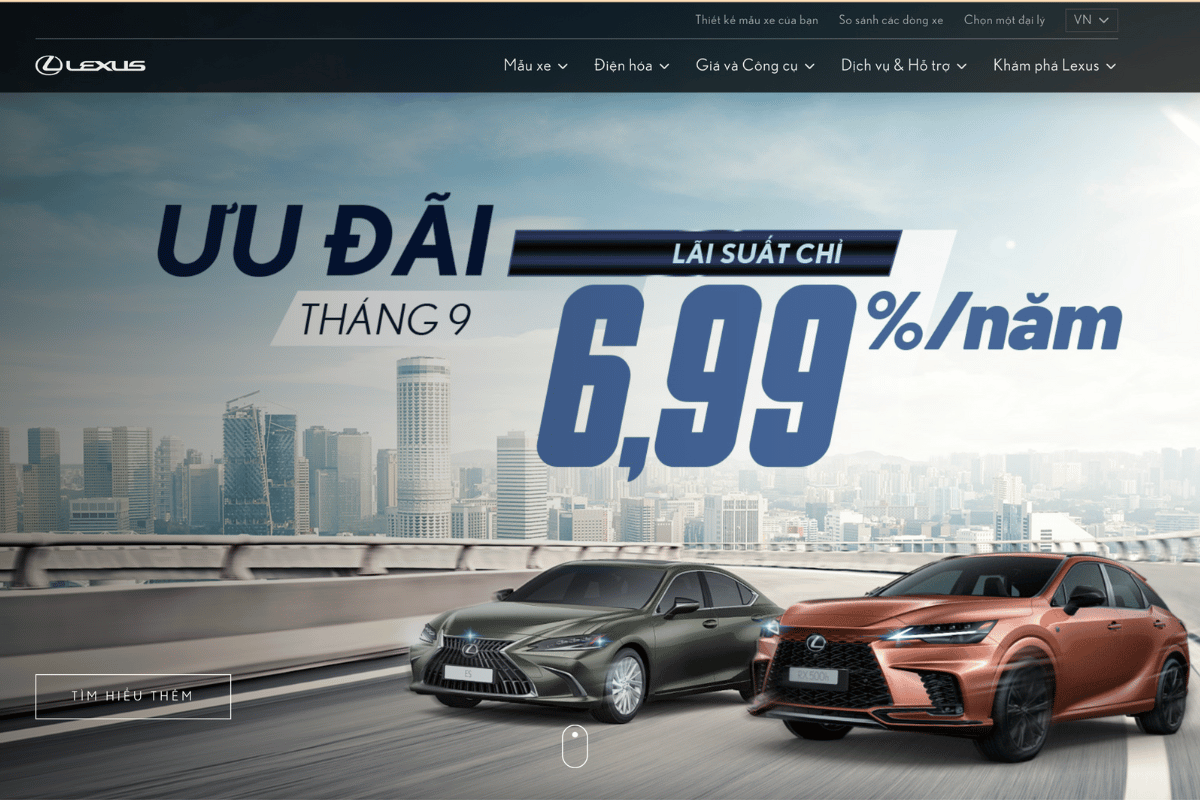 Thiết Kế Website Lexus